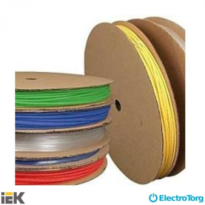 Термоусадочная трубка ТТУ 28/14 красная 50 м/рол ИЭК (IEK)