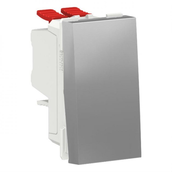 купить купить Выключатель 1-кл перекрестный 10А 1 м алюминий Unica New Schneider Electric (Шнайдер Электрик)  