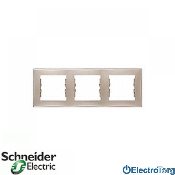 Рамка тройная горизонтальная титановая Sedna Schneider Electric (Шнайдер Электрик)