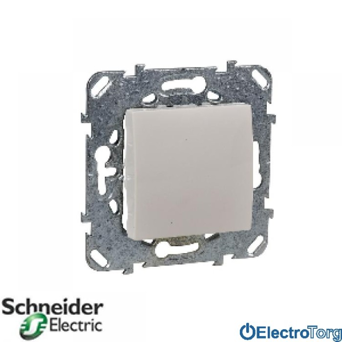Переключатель перекрёстный 1-клавишный 10AX бежевый Unica Schneider