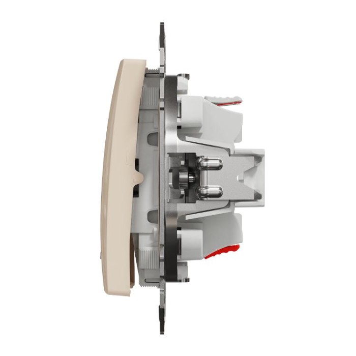 купить купить Одноклавішний перехресний перемикач з підсвіткою Sedna Design, бежевий Schneider Electric  