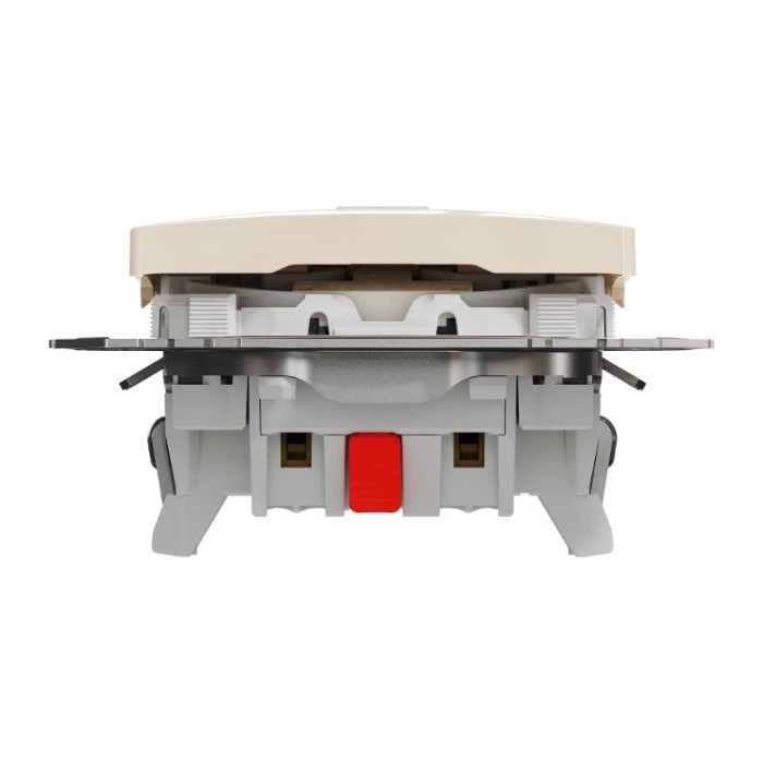 Одноклавішний перехресний перемикач з підсвіткою Sedna Design, бежевий Schneider Electric