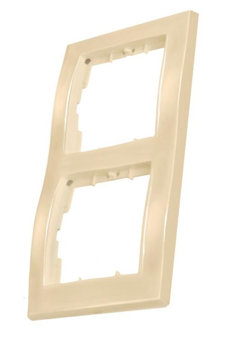 Рамка горизонтальна двомісна CANDELA, Mutlusan, крем, (2125 800 1202)