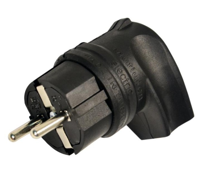 Вилка з/з, 16А, каучук, Г-подібна, Mutlusan (010 083 300027).