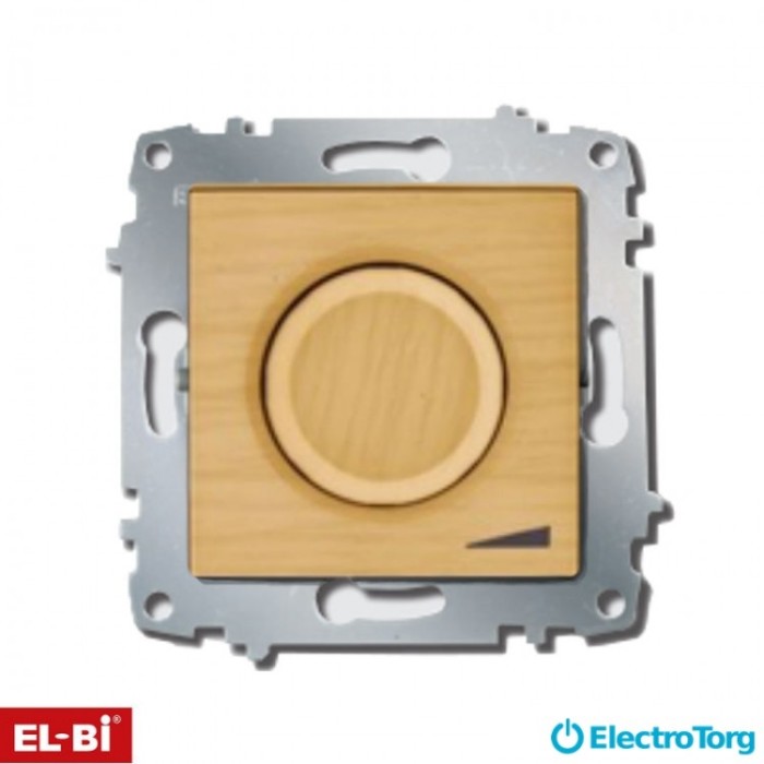 Выключатель реостат 800 Вт+подсветка ZENA модуль береза/клен EL-BI