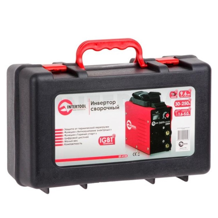 купить купить Сварочный инвертор 230 В, 30-250 А, 9,6 кВт INTERTOOL DT-4125  