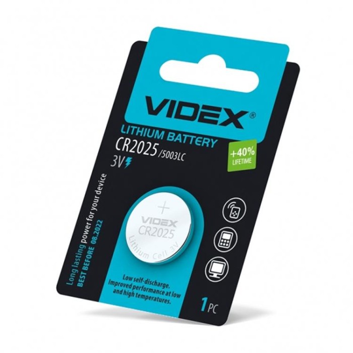купить купить Батарейка літієва Videx CR2025 1шт BLISTER CARD  