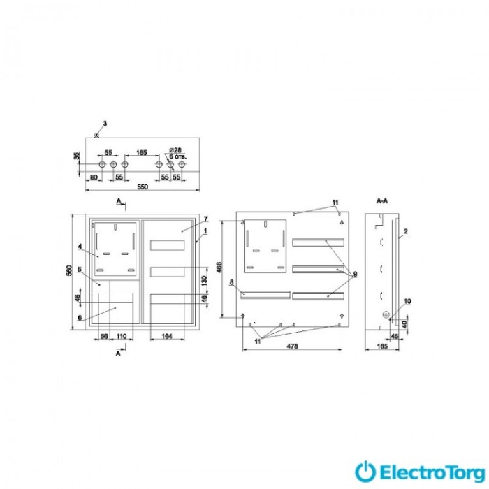купить купить Корпус металлический ЩУРн-3/36зо-1 36 УХЛ3 IP31 ИЭК(IEK)  