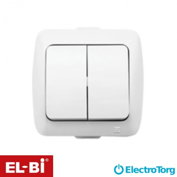 купить купить Alsu выключатель двухклавишный EL-BI  