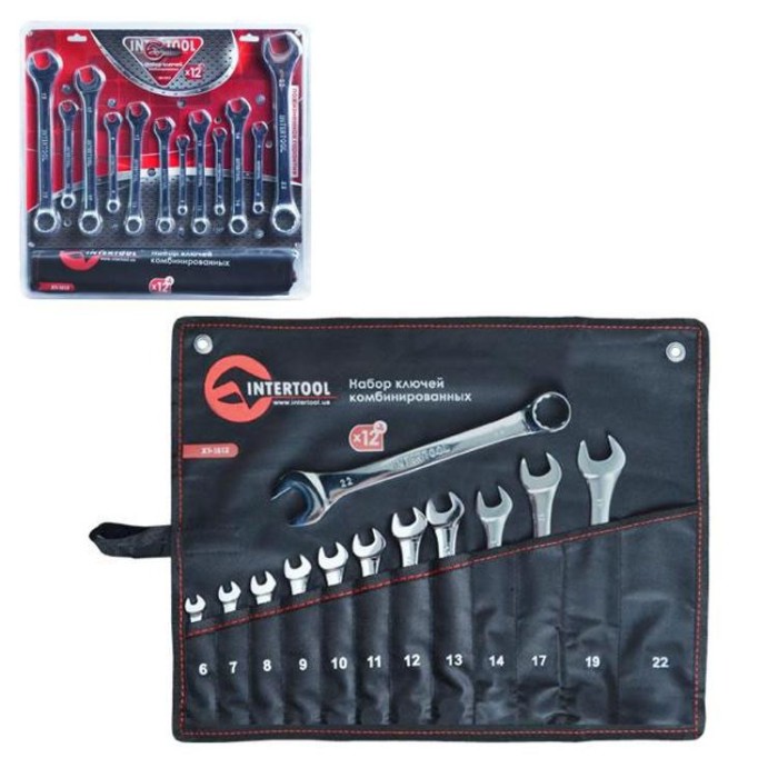 купить купить Набор комбинированных ключей 12 шт. INTERTOOL XT-1512  