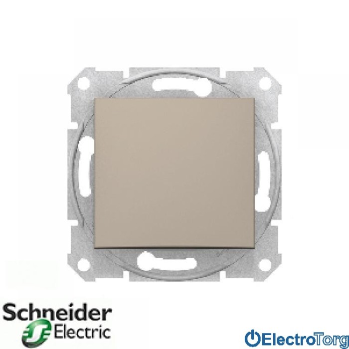 Переключатель (проходной выключатель) 1-клавишный 16AX титановый Sedna Schneider Electric (Шнайдер Электрик)