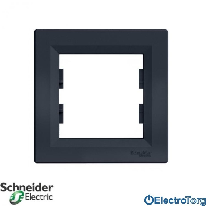 Рамка 1-постовая антрацит Asfora Schneider Electric (Шнайдер Электрик)