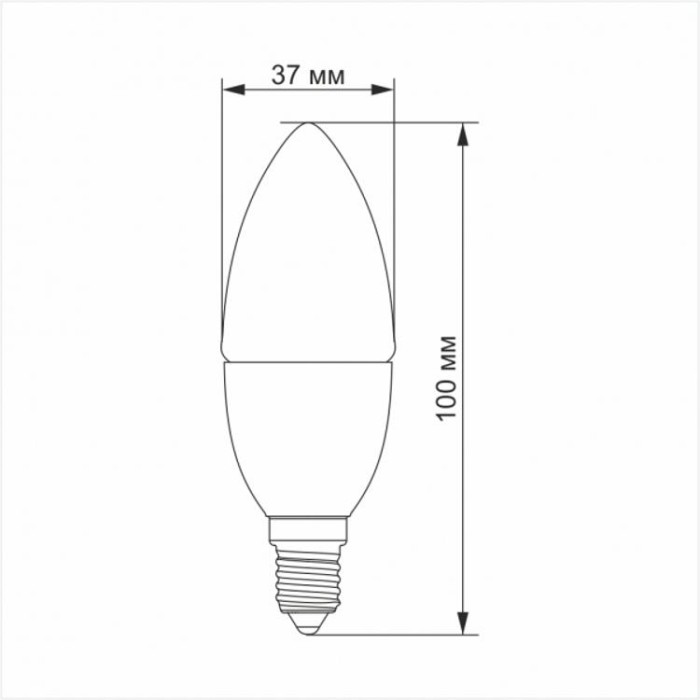 купить купить LED лампа C37 6W E14 4100K TITANUM  