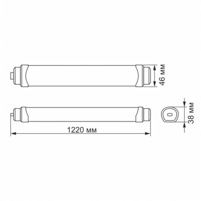 купить купить LED светильник IP65 линейный магистральный 36W 1,2М 5000K VIDEX  