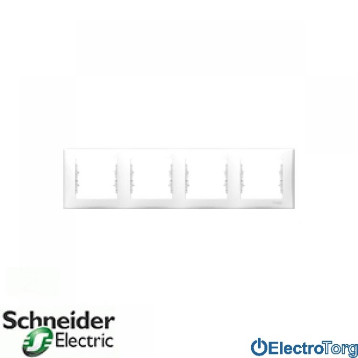 Рамка четверная горизонтальная белая Sedna Schneider Electric (Шнайдер Электрик)