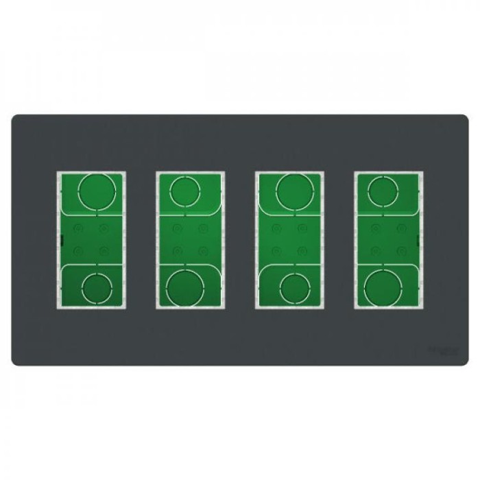 купить купить Блок unica system+ скрытая установка 4х2 антрацит Schneider Electric (Шнайдер Электрик)  