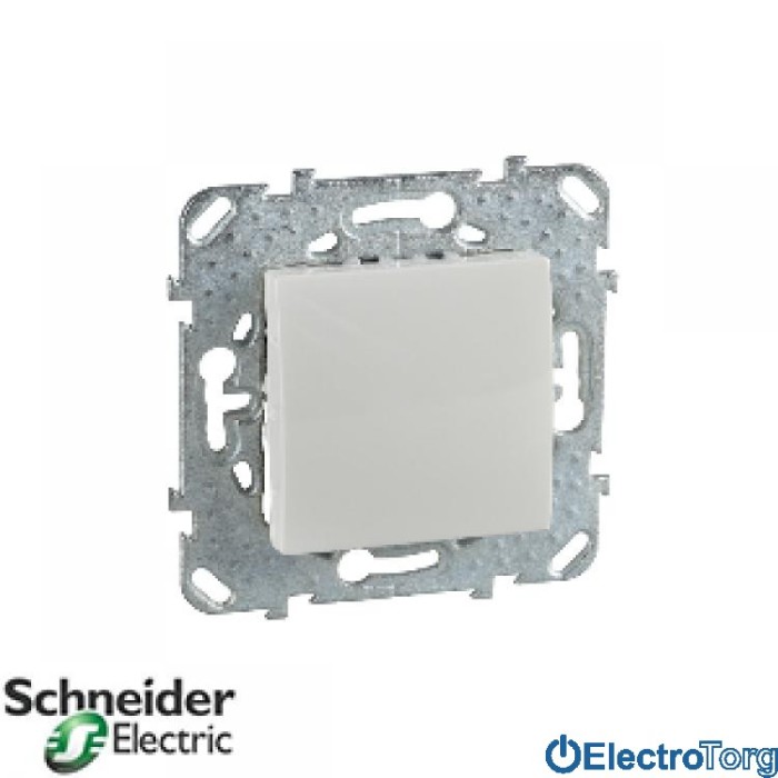 Выключатель кнопочный слоновая кость Unica Schneider