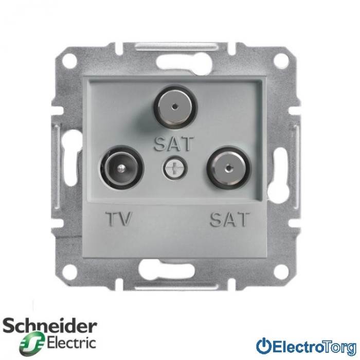 купить купить Розетка TV-SAT-SAT оконечная (1 dB) алюминий Asfora Schneider Electric (Шнайдер Электрик)  