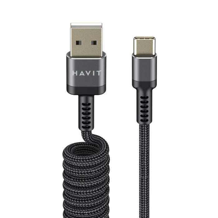 купить купить Кабель спіральний USB Type-C HAVIT HV-CB6252 2.4A 1.5м  