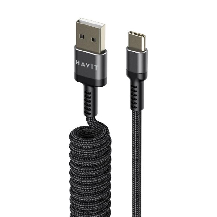 купить купить Кабель спіральний USB Type-C HAVIT HV-CB6252 2.4A 1.5м  
