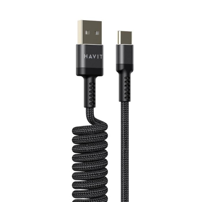купить купить Кабель спіральний USB Type-C HAVIT HV-CB6252 2.4A 1.5м  