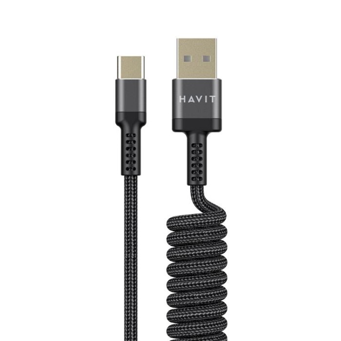 купить купить Кабель спіральний USB Type-C HAVIT HV-CB6252 2.4A 1.5м  
