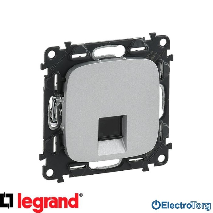 купить купить Механизм розетки компьютерной RJ45 6 UTP алюминиевый Valena ALLURE Legrand  