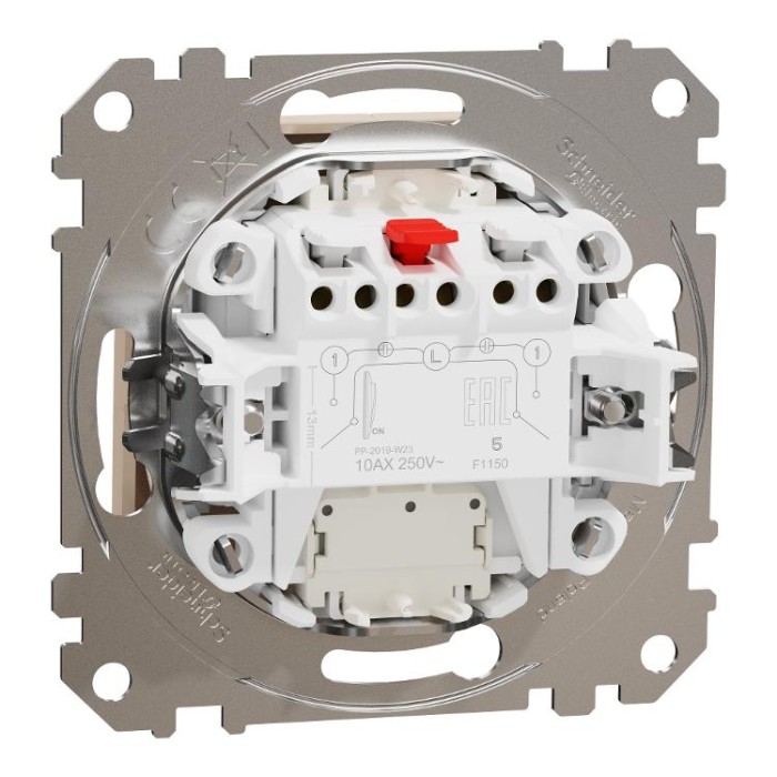 Двоклавішний вимикач з підсвіткою Бежевий Sedna Design Schneider Electric