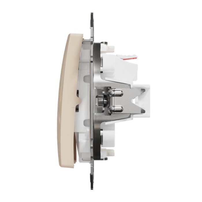 Двоклавішний вимикач з підсвіткою Бежевий Sedna Design Schneider Electric