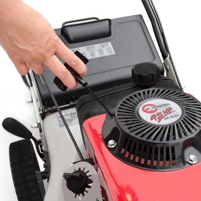 купить купить Газонокосилка бензиновая 4,5 HP; 3,4 кВт; ширина среза 460 мм INTERTOOL LM-4545  