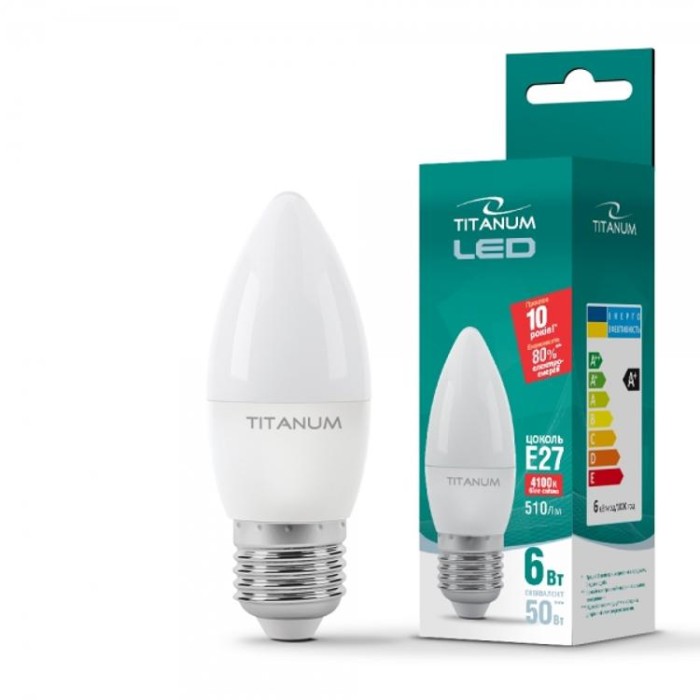 купить купить LED лампа TITANUM C37 6W E27 4100K  