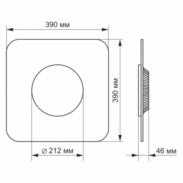 купить купить LED светильник акриловый квадратный VIDEX 24W 4100K  