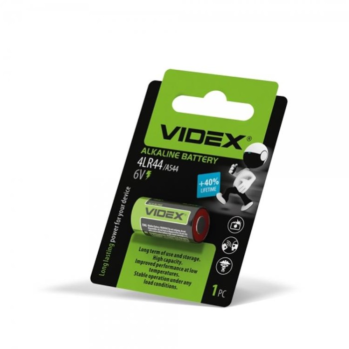 купить купить Батарейка лужна Videx 4LR44/A544  1шт BLISTER  