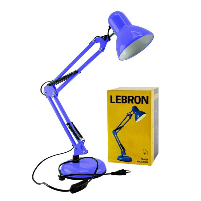 купить купить Лампа настольная телескопическая Lebron L-TL-Tel, E27, 40W, синяя  