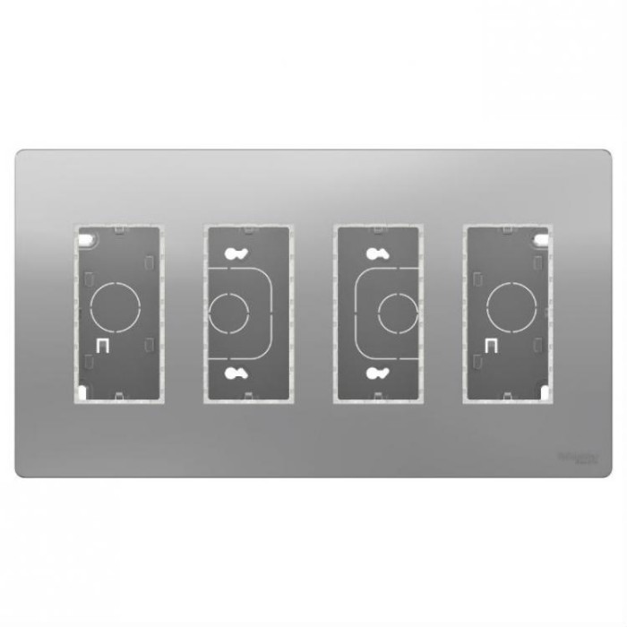 купить купить Блок unica system+ наружная установка 4х2 алюминий Schneider Electric (Шнайдер Электрик)  