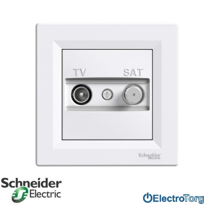 Розетка оконечная TV-SAT (2) белая Asfora Schneider Electric (Шнайдер Электрик)