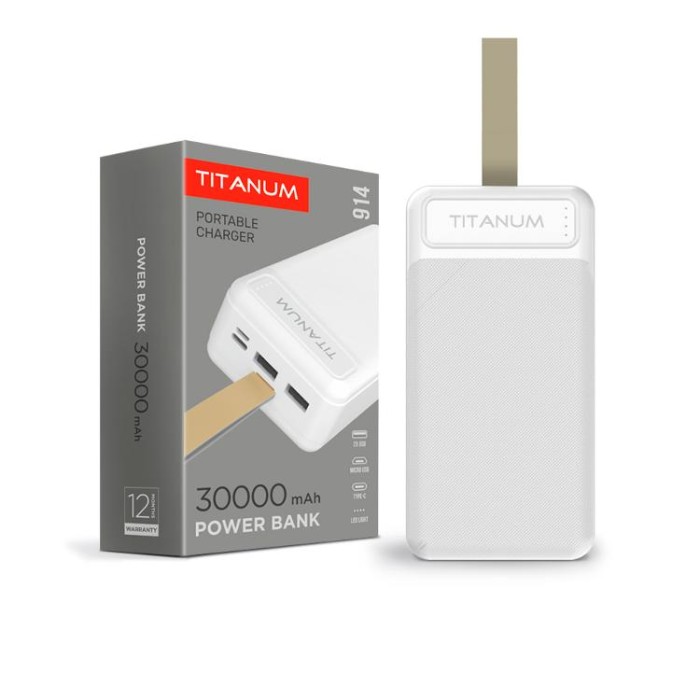 купить купить Повербанк TITANUM 914 White 30000mAh  