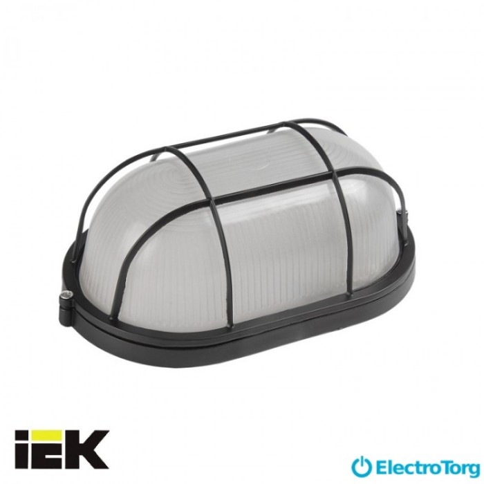 купить купить Светильник НПП1402 черный/овал с реш.60Вт IP54 ИЭК (IEK)  