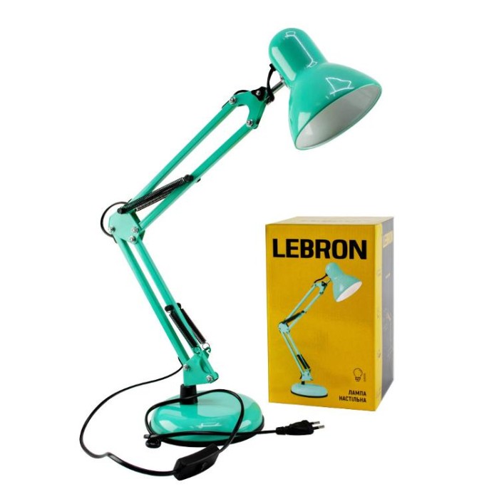 купить купить Лампа настольная телескопическая Lebron L-TL-Tel, E27, 40W, бирюзовая  