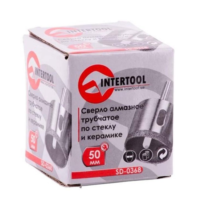 купить купить Сверло алмазное трубчатое по стеклу и керамике 50 мм INTERTOOL SD-0368  
