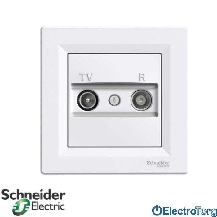 Розетка оконечная TV/R белая Asfora Schneider Electric (Шнайдер Электрик)