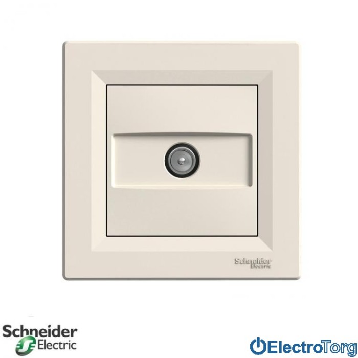 Розетка телевизионная TV (4 dB) проходная кремовая Asfora Schneider Electric (Шнайдер Электрик)