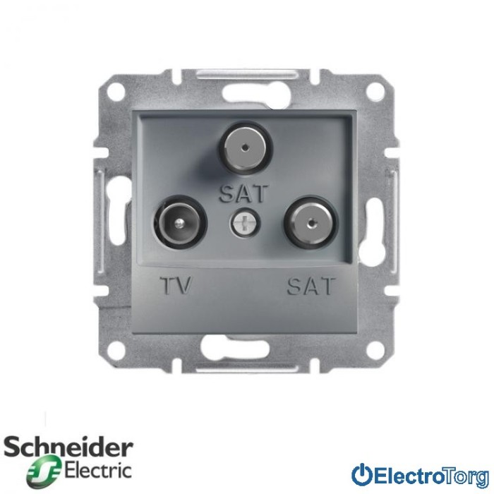 купить купить Розетка TV-SAT-SAT оконечная (1 dB) сталь Asfora Schneider Electric (Шнайдер Электрик)  