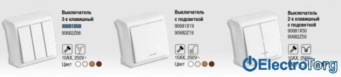 купить купить VI KO VERA  Выключатель тройной  
