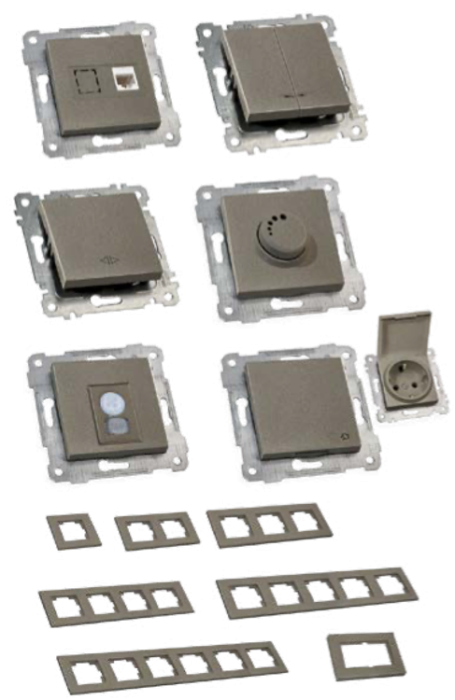 Рамка подвійна RITA, Mutlusan, антрацит