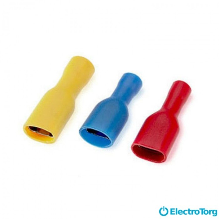 Коннектор плоский с полной изоляцией 'мама' красный FDFD 1,25-187(8) Takel (Такел)