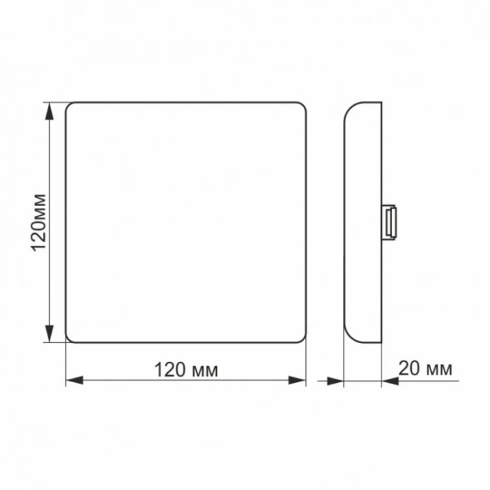 купить купить LED светильник безрамочный квадратный 15W 4100K VIDEX  