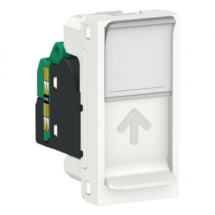 купить купить Розетка компьютерная RJ45 одинарная кат 5 UTP 1м белый Unica New Schneider Electric (Шнай  