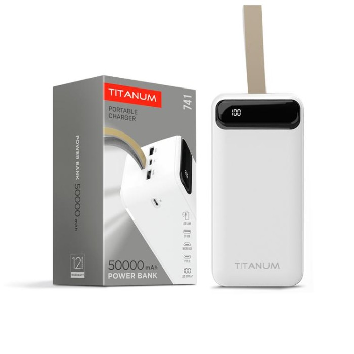 купить купить Повербанк TITANUM 741 White 50000mAh  