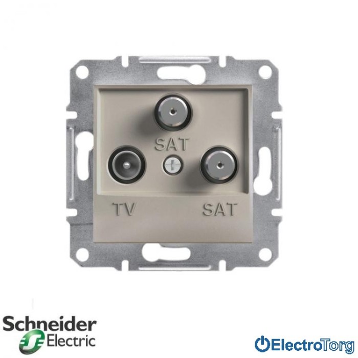 купить купить Розетка TV-SAT-SAT оконечная (1 dB) бронза Asfora Schneider Electric (Шнайдер Электрик)  